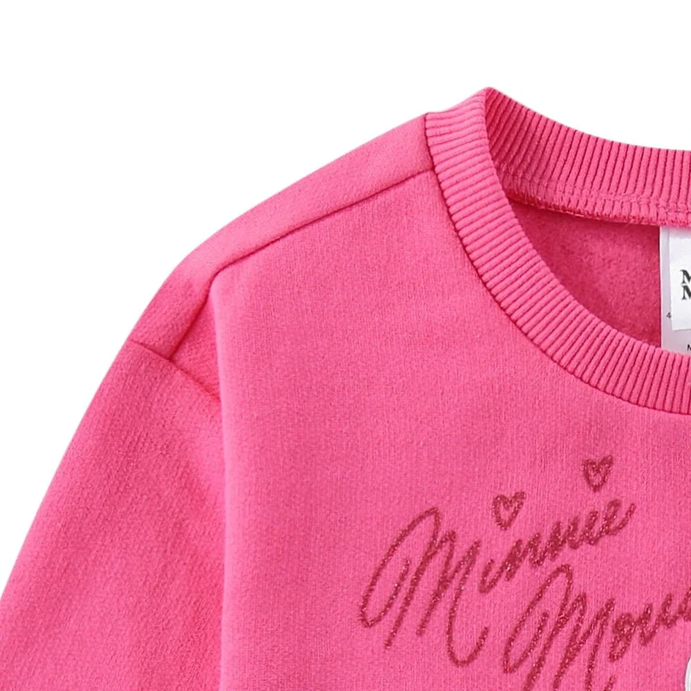 Disney Girls' Minnie Mouse Sweatshirt Pants Set 2 Piece Big 2T
